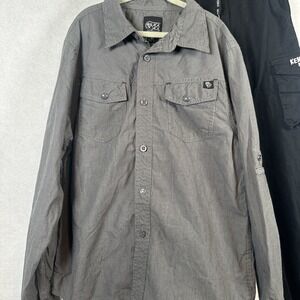 Black Jack Stripe ButtonUp Shirt and Kenneth Cole New York CargoJoggers 10/12(M)